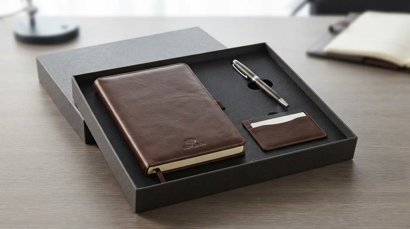 Ilustrasi executive leather gift set